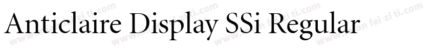 Anticlaire Display SSi Regular字体转换